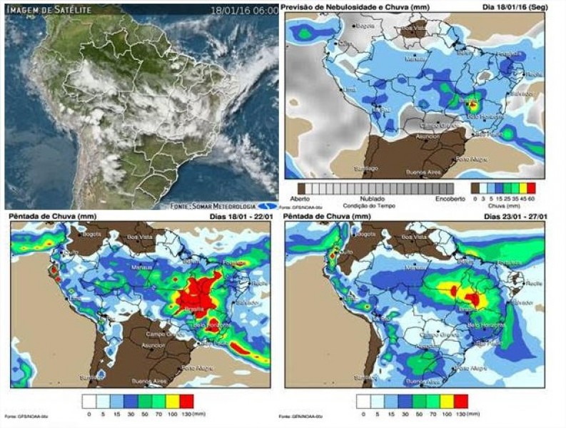 Semana começa com chuvas fortes na metade norte do Brasil