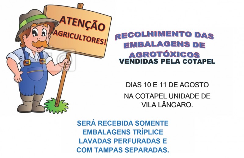 RECOLHIMENTO DE EMBALAGEM DE AGROTÓXICOS