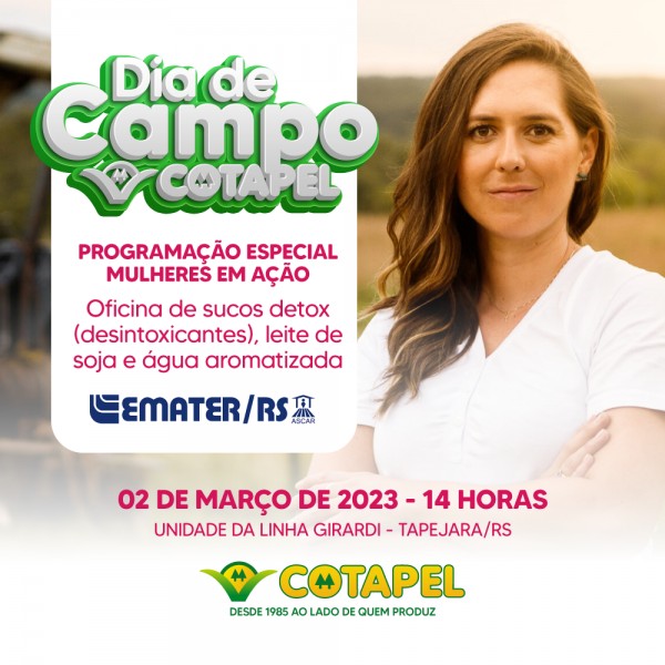 EVENTO MULHERES EM AÇÃO NO DIA DE CAMPO DA COTAPEL