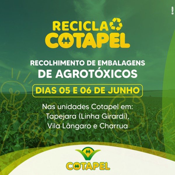 RECOLHIMENTO DE EMBALAGENS DE AGROTÓXICOS